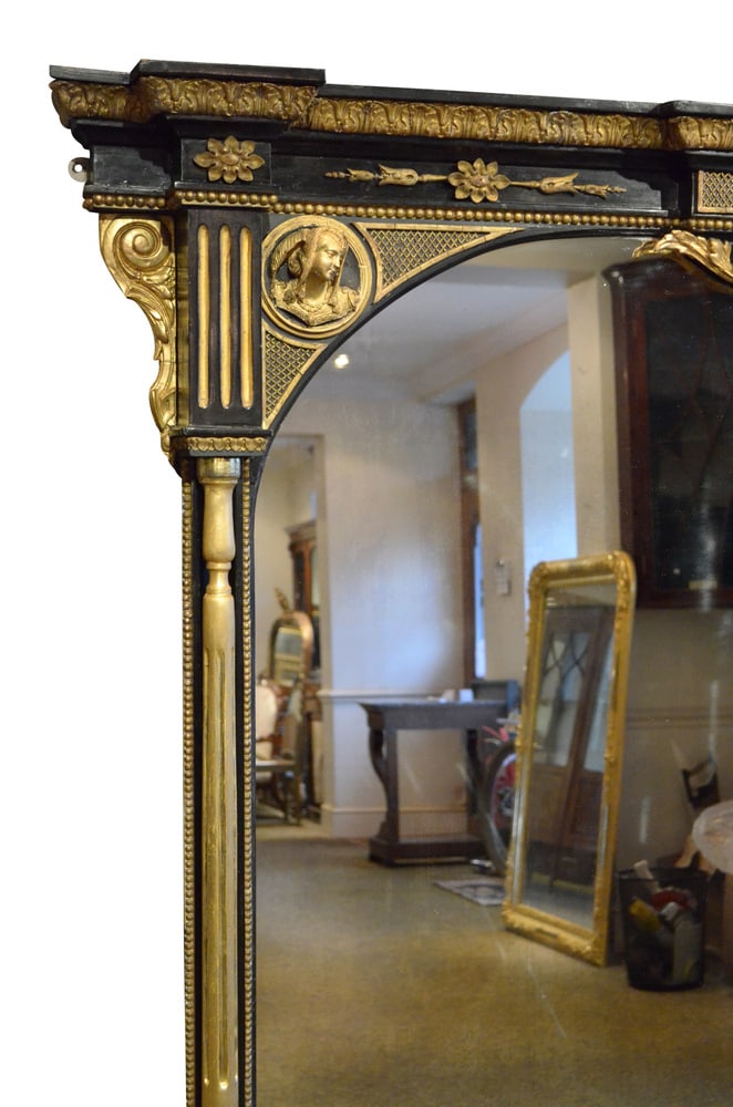 Large English Victorian Overmantel Mirror, 1880s - 4