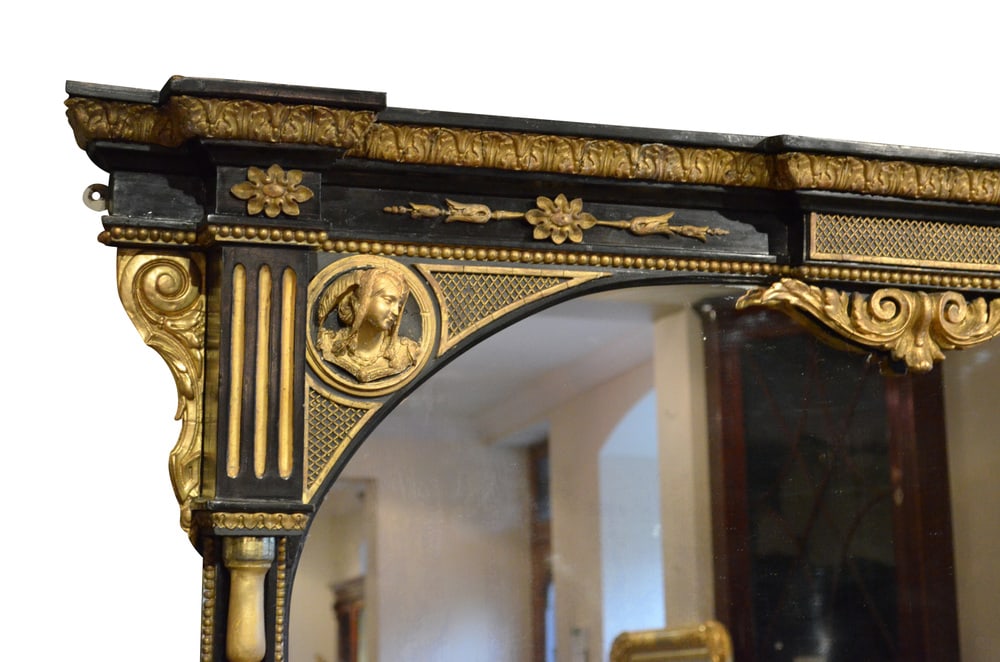 Large English Victorian Overmantel Mirror, 1880s - 5