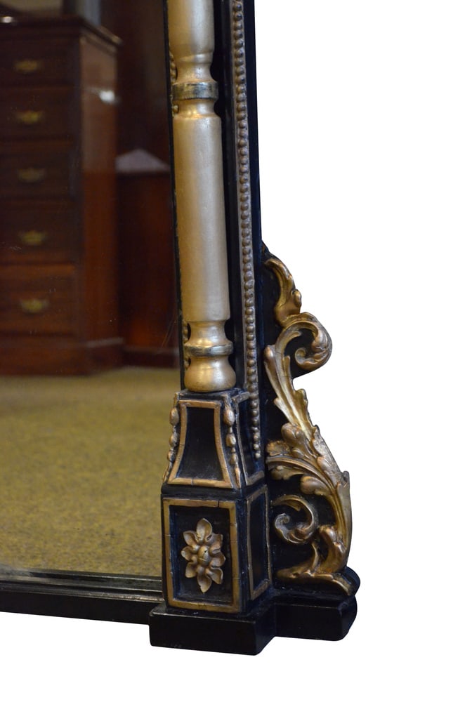 Large English Victorian Overmantel Mirror, 1880s - 9