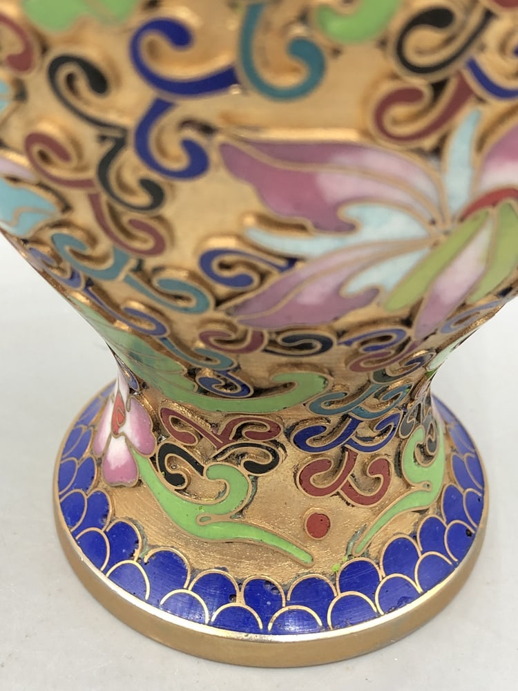 Champlevé Cloisonné Vase, China, 1900s, Set of 2 - 8