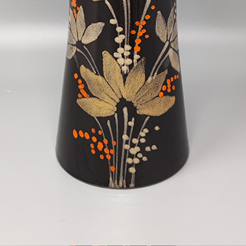 Vase in Hand-Painted Brown Ceramic, Italy, 1970s - 17