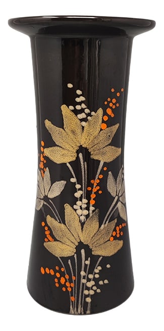 Vase in Hand-Painted Brown Ceramic, Italy, 1970s - 3