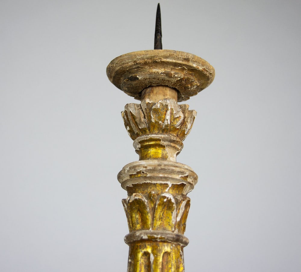 18t Century Altar Candle Holder - 14