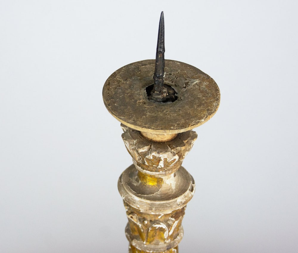 18t Century Altar Candle Holder - 19