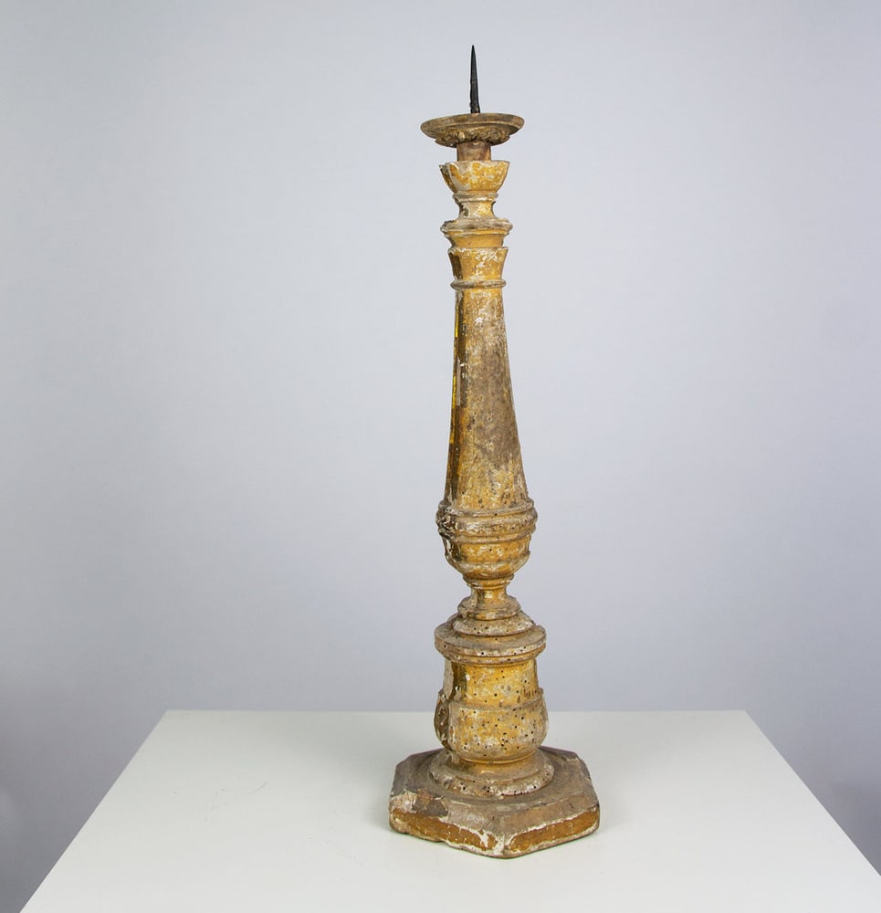 18t Century Altar Candle Holder - 7