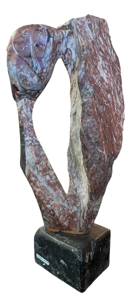 Zakaria Oenadi, Marble & Paint Sculpture: Country of Manufacture: Georgia Design Period: 1970 to 1979 Production Period: 1970 to 1979 Restoration and Damage Details: Light wear consistent with age and use Detailed Condition: Very Good