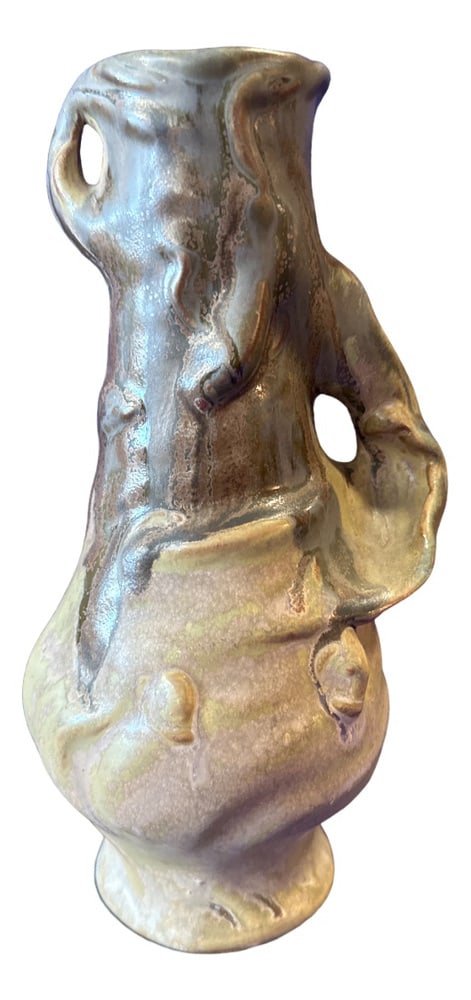 Triton Vase by Denbac for Dener et Balichon, 1900s: Antique and Art Nouveau vase. Country of Manufacture: France Design Period: 1890 to 1919 Production Period: 1890 to 1919 Detailed Condition: Excellent — This vintage/antique piece is in near