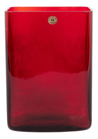 Vase by Monica Bratt for Reijmyre, 1950s: Vintage Scandinavian red cranberry glass vases designed by Monica Bratt for Reijmyre, Sweden. Condition Good Production Period: 1950 to 1959 Detailed Condition: Good — This vintage/antique item