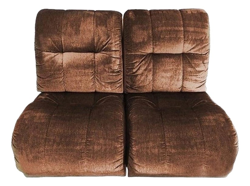 Chairs by Faleschini for Mariani, 1970s, Set of 2: 1970s Gorgeous space age brown pair of astonishing armchairs in velvet designed by Arch. Guido Faleschini for Mariani they are part of the "Pace Collection". The velvet is perfect and beautiful. The