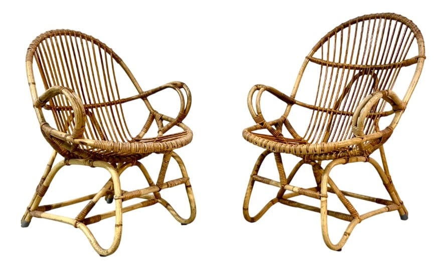 Lady Armchairs by Noordwolde, 1970, Set of 2: Country of Manufacture: Netherlands Design Period: 1970 to 1979 Production Period: 1970 to 1979 Restoration and Damage Details: Light wear consistent with age and use Detailed Condition: Good —