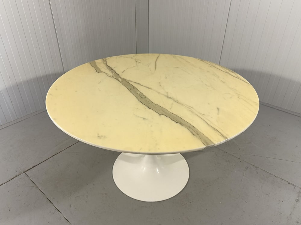 Round Marble Dining Table with Tulip Foot, 1960s - 2