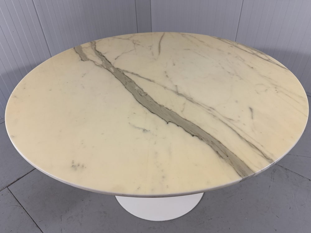 Round Marble Dining Table with Tulip Foot, 1960s - 3