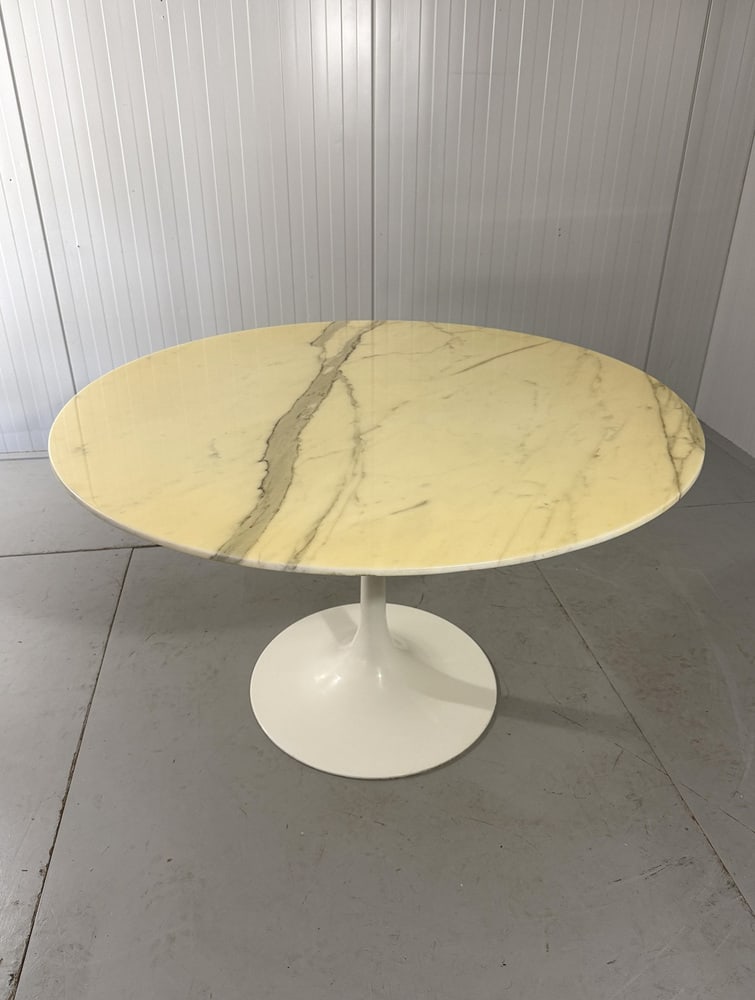 Round Marble Dining Table with Tulip Foot, 1960s - 6