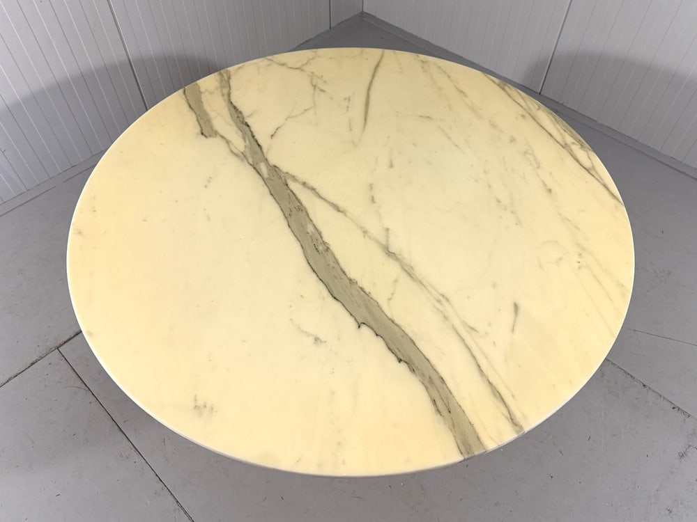 Round Marble Dining Table with Tulip Foot, 1960s - 8