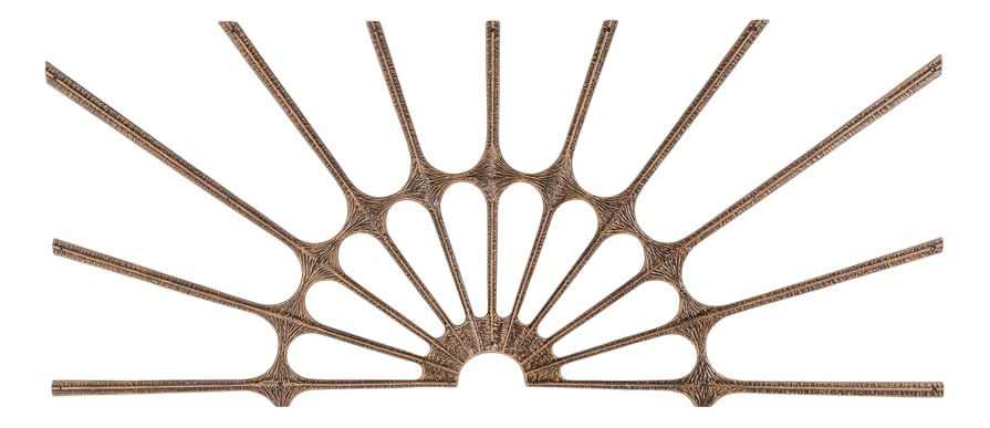 Brutalist Wall Relief, Germany, 1980s: Casted and coated metal Brutalist surface decoration-wall relief from 1980’s. It can be used horizontally or vertically. Previously used as a door decoration.Condition Good. Country of Manufactu