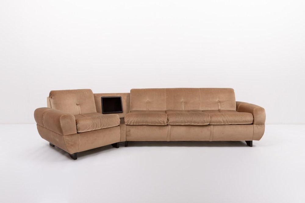 Italian Curved Sofa, 1960s - 10