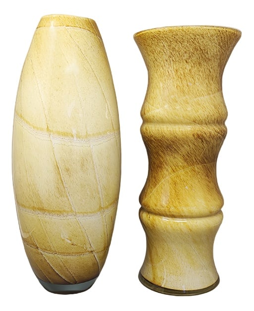 Vases by Coveri, 1970s, Set of 2: 1970s Gorgeous space age pair of vases by Enrico Coveri. These vases are two sculptures and they are in excellent conditions. Signed at the bottom. Made in Italy diameter 6,29" x 15,74" H