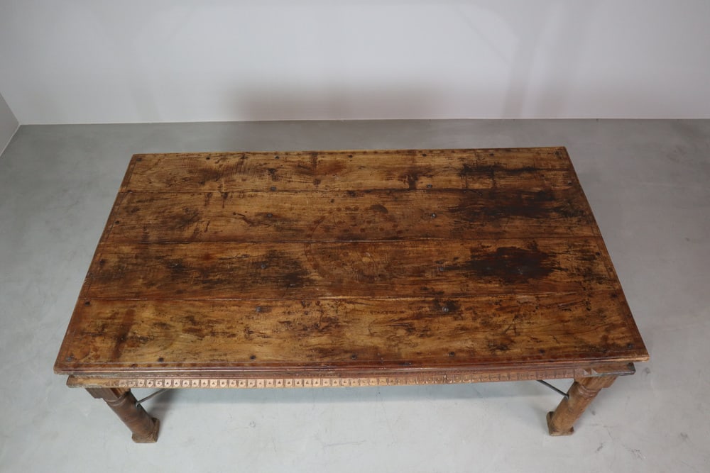Indonesian Hand-Carved Teak Dining Table - 19