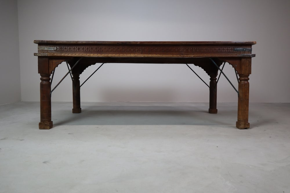 Indonesian Hand-Carved Teak Dining Table - 20