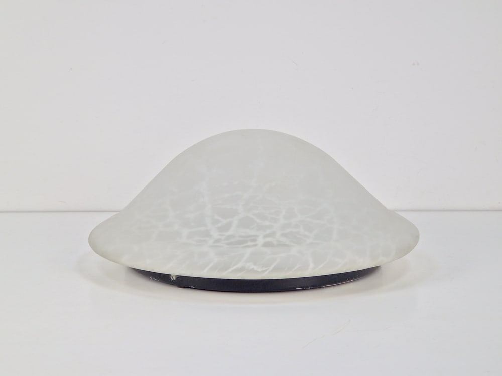 Vintage Mushroom Ceiling Lamp in Glass, 1970s - 11