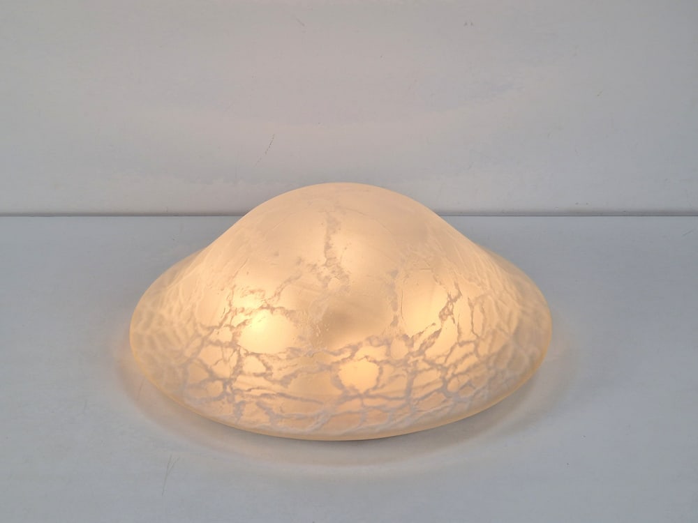 Vintage Mushroom Ceiling Lamp in Glass, 1970s - 4