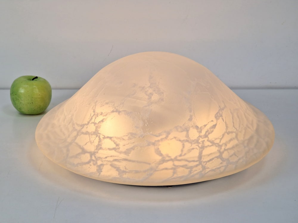 Vintage Mushroom Ceiling Lamp in Glass, 1970s - 6