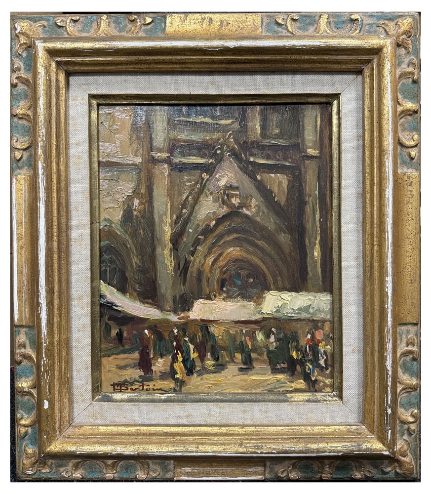 Marcel Bertoin, Outdoor Scene, Oil on Wood: Marcel Bertoin, Outdoor Scene, Oil on Wood, 20th Century Country of Manufacture: France Design Period: 1920 to 1949 Production Period: 1930 to 1939 Detailed Condition: Excellent — This