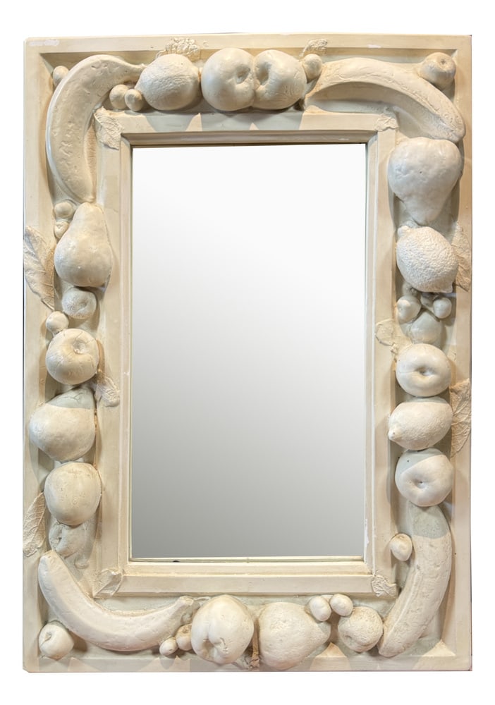 Stucco Mirror with Fruit Decoration, 1970s (1 of 6)