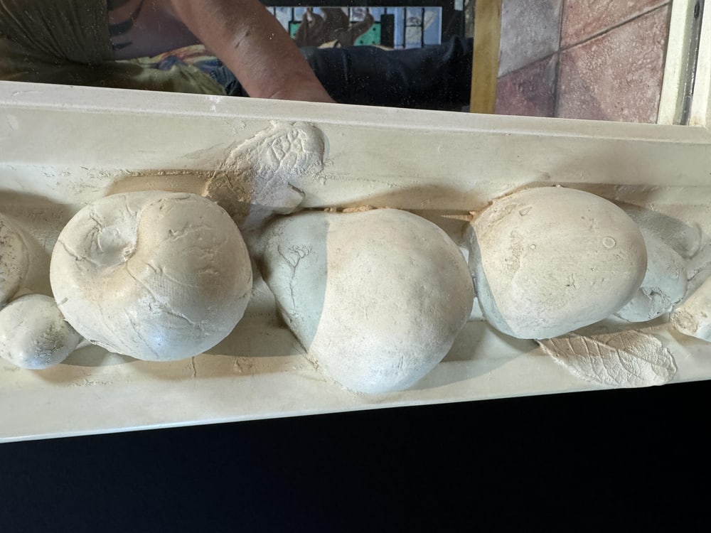 Stucco Mirror with Fruit Decoration, 1970s - 4