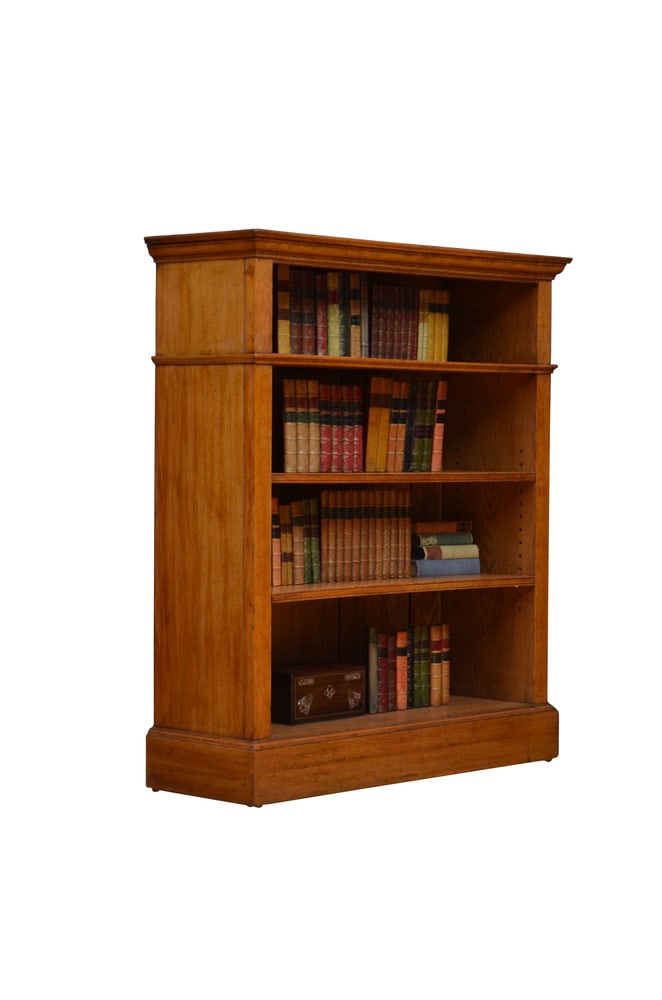 Victorian Oak Open Bookcase, 1870s - 20