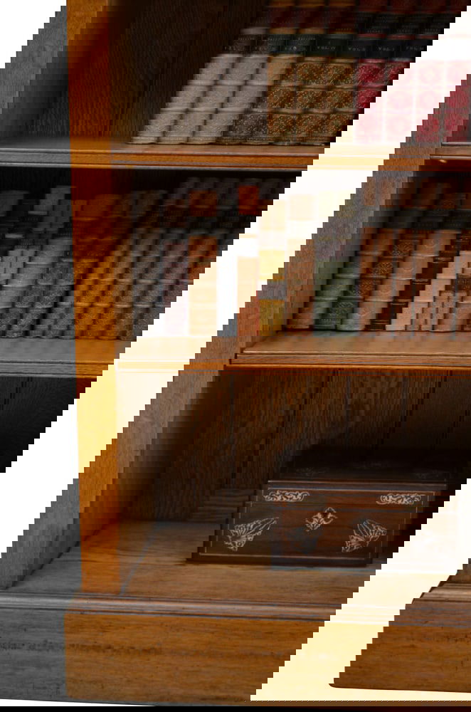 Victorian Oak Open Bookcase, 1870s - 5