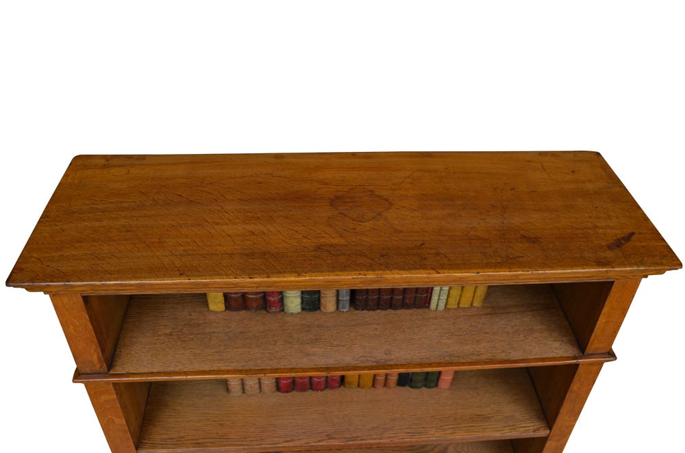 Victorian Oak Open Bookcase, 1870s - 8