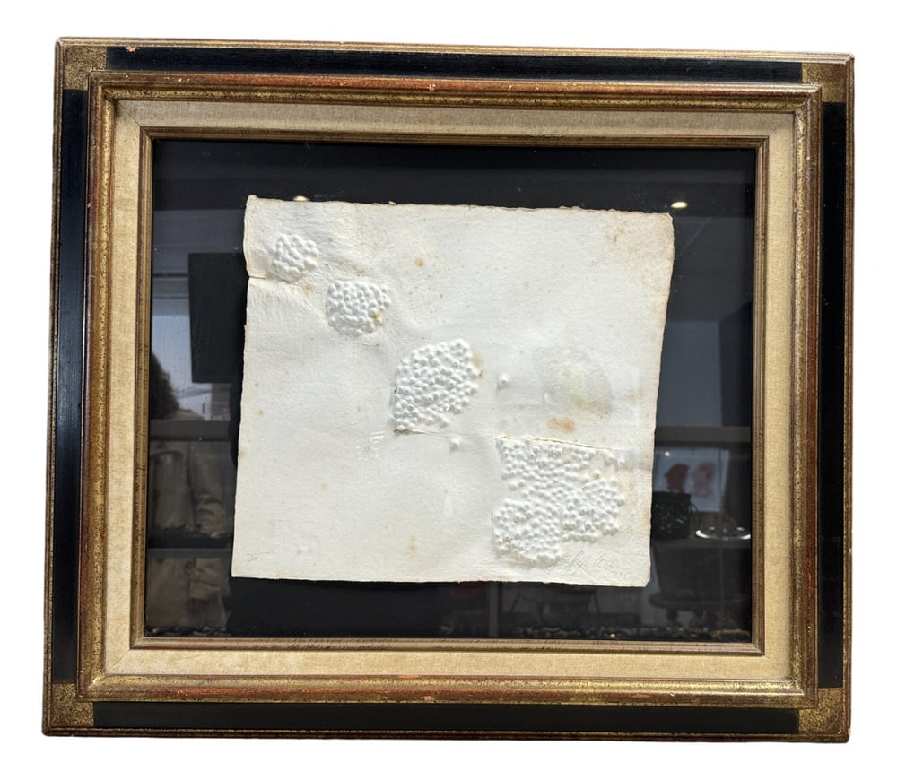 Fred Ziegenthaler, Composition: Petites rousseursEmbossed Paper and Glass Beads Country of Manufacture: Germany Design Period: 1970 to 1979 Production Period: 1970 to 1979 Restoration and Damage Details: Light wear consistent with