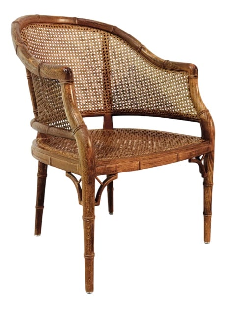 Vintage French Wicker Chair, 1980s: Country of Manufacture: France Design Period: 1980 to 1989 Production Period: 1980 to 1989 Restoration and Damage Details: Light wear consistent with age and use Additional Condition Information: In