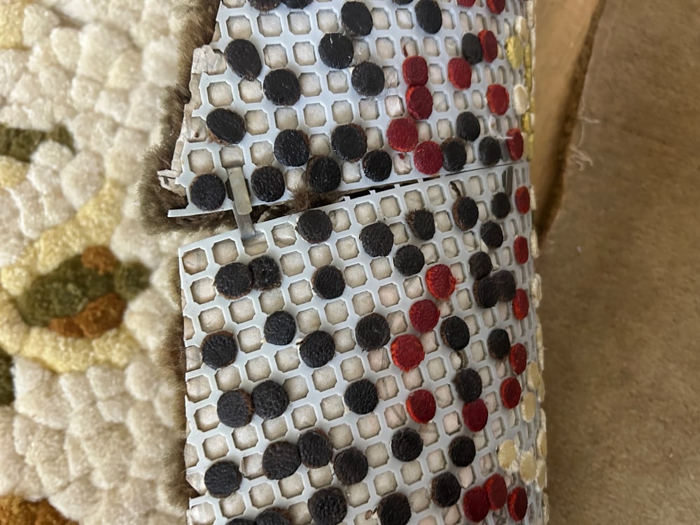 Round Wool Rug, 1970s - 10