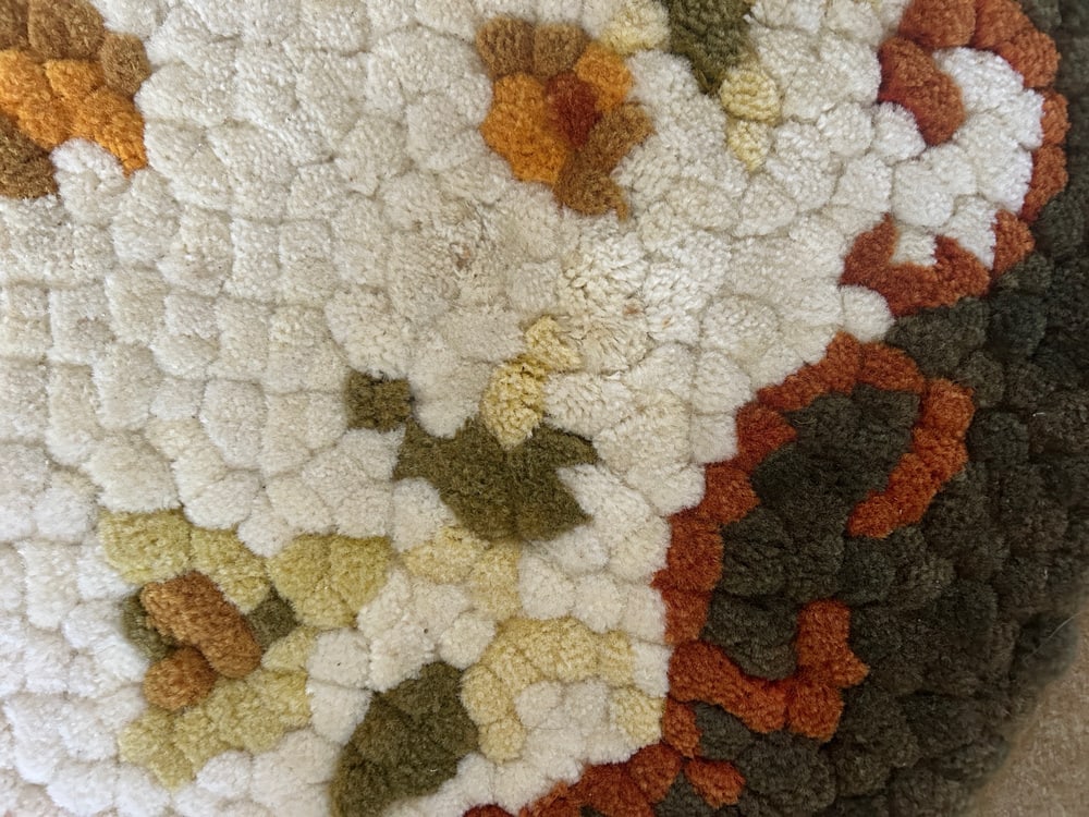 Round Wool Rug, 1970s - 17