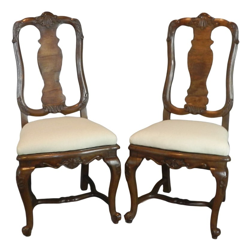 Antique Queen Anne Style Chairs, Set of 4 (1 of 20)