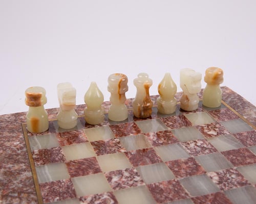 Mid-Century Marble Chess Set with Box - 10