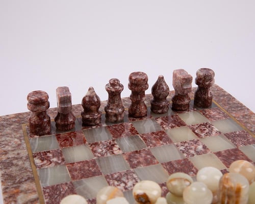 Mid-Century Marble Chess Set with Box - 16