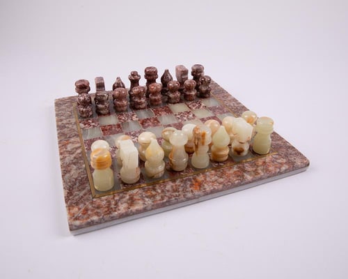 Mid-Century Marble Chess Set with Box - 4