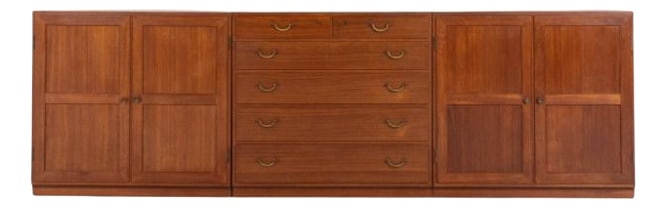 Cabinets by Kindt-Larsen for T. Madsens, Set of 3: From the 1930s to the 1960s, the couple Tove and Edvard Kindt-Larsen were among Denmark’s predominant designers, active the areas of architecture, furniture design. They had studied under Kaare