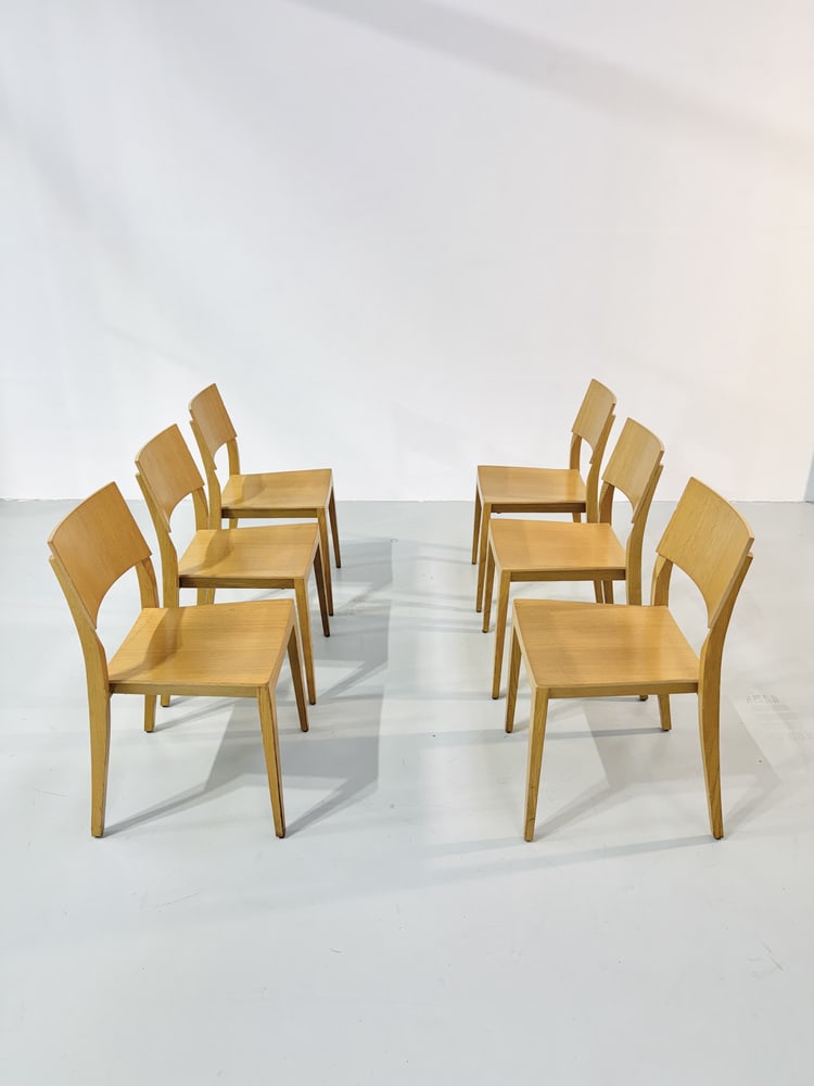 Danish Beech Dining Chairs, 1980s, Set of 6 - 12