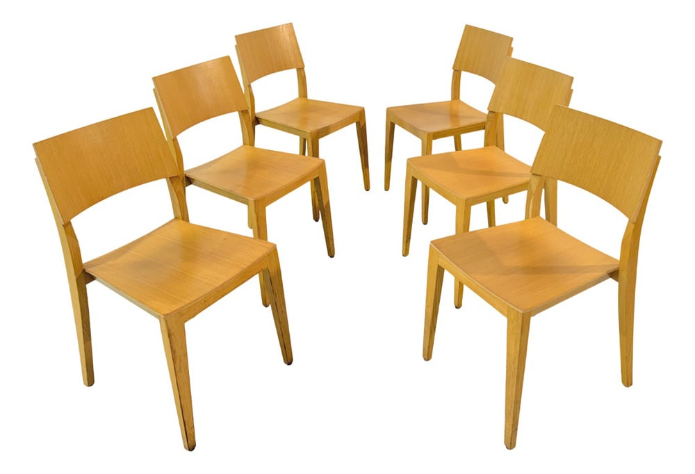 Danish Beech Dining Chairs, 1980s, Set of 6: Country of Manufacture: Denmark Design Period: 1980 to 1989 Production Period: 1980 to 1989 Restoration and Damage Details: Light wear consistent with age and use Additional Condition Information: