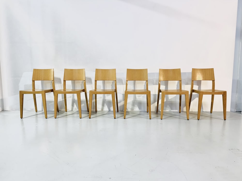 Danish Beech Dining Chairs, 1980s, Set of 6 - 8