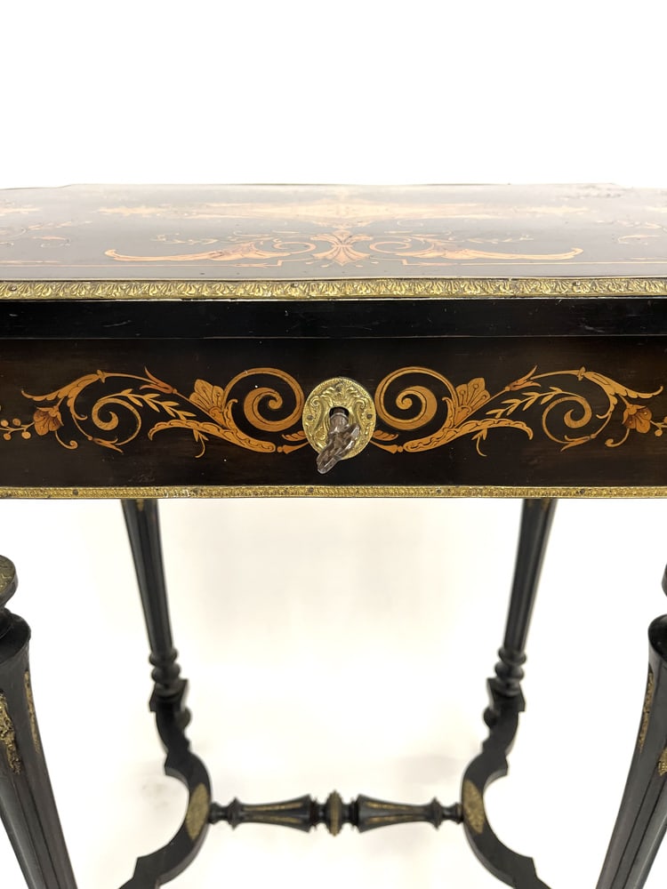 Napoleon III Table with Marquetry Decoration - 16