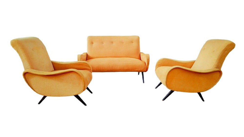 Sofa and Armchairs, 1960s, Set of 3 (1 of 8)