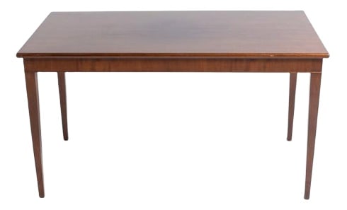 Coffee Table from Frits Henningsen, 1960s: Danish Modern varnished mahogany coffee table from 1960’s designed by Frits Henningsen. Condition Fair, age related wear and marks. Country of Manufacture: Denmark Design Period: 1950 to 1959 Pr