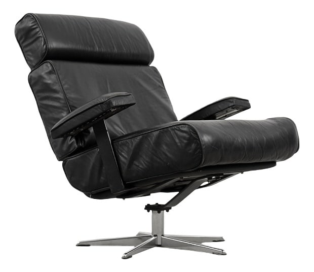 Vintage German Swivel Leather Easy Chair, 1960s (1 of 20)