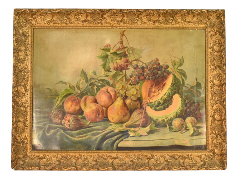 Louis XV Style Giltwood Picture Frame, 1890s: Large Giltwood Picture Frame with Intricate Decoration Louis XVI Style This large giltwood picture frame is profusely decorated with a recurring pattern of swirling leaves and flowers.Sourced in the S