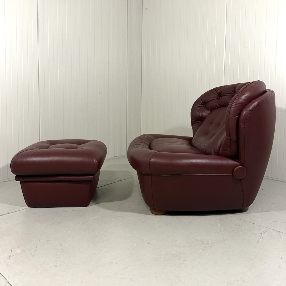 Set of Space Age Lounge Chair and Ottoman, 1970s - 16
